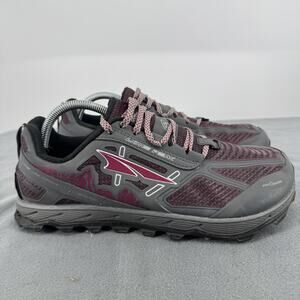 Altra Lone Peak 4 Low RSM Womens 10.5 Gray Burgundy Trail Running Shoes